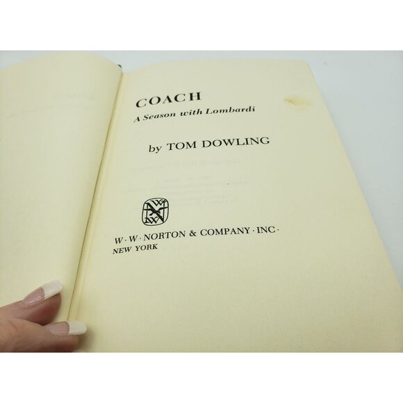 Coach A Season With Lombardi By Tom Dowling Hardcover Book 1970 Vintage HTF - Picture 2 of 10